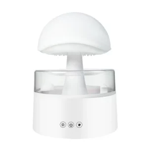 Mushroom Humidifier Rain Humidifier Diffuser Bedroom Night Light - White