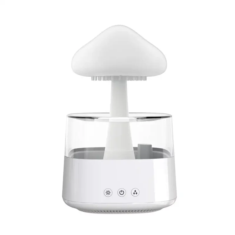Rain Cloud Humidifier Rain Sound Lamp Aromatherapy Machine Humidifier - White