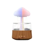 Rain Cloud Humidifier Rain Sound Lamp Aromatherapy Machine Humidifier- Wood grain