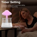 Rain Cloud Humidifiers for Bedroom 300ml - Essential Oil Diffuser with 7 Colors LED Lights